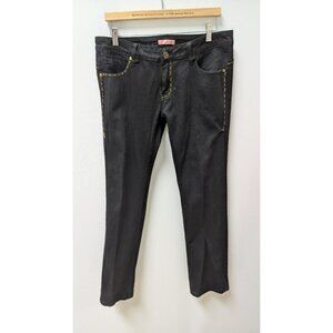 Rosa & Rose Black Embellished Straight Jeans